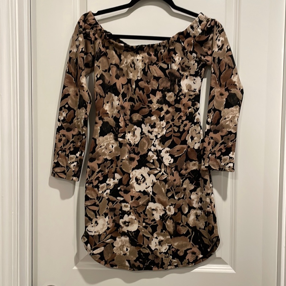 Woman off the shoulder dress